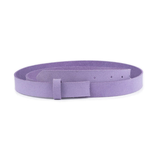 Lilac Suede Belt Strap For Versace Buckles Replacement 2.5 cm