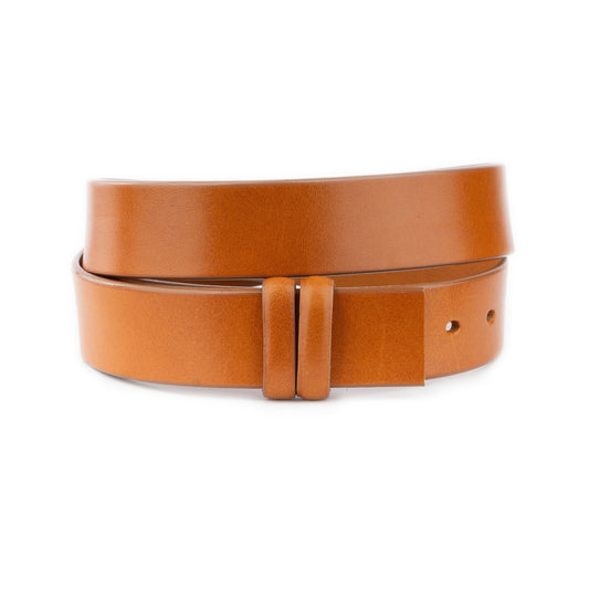 Tan Belt Straps Leather Thick 1 1/2 Inch For Dunhill Buckles