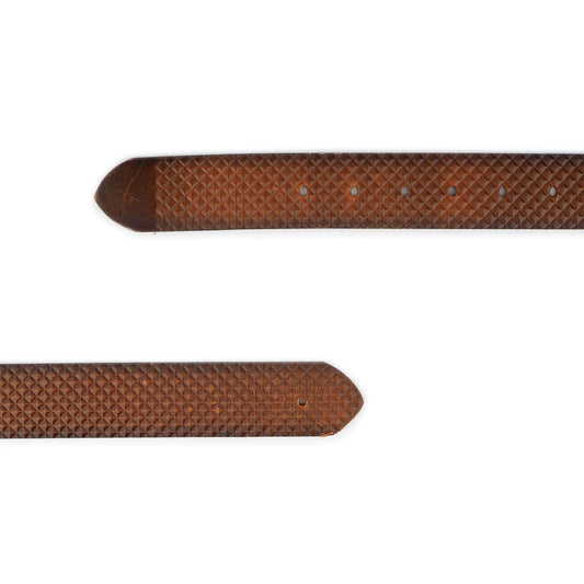 Tan Check Texture Replacement Belt Strap For Dunhill Mens Buckles