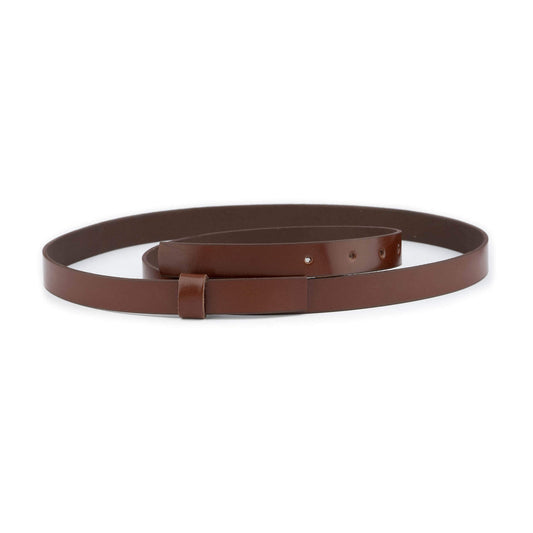 2.0 cm Dark Brown Leather Belt Strap For Ferragamo Buckles Womens Replacement