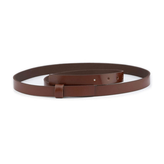 2.0 cm Dark Brown Leather Belt Strap For Dunhill Buckles Womens Replacement