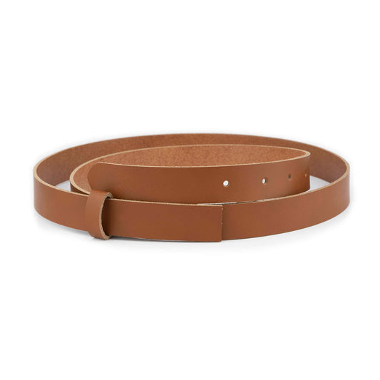 2.5 cm Brown Tanned Leather Belt Strap For Versace Buckles Replacement