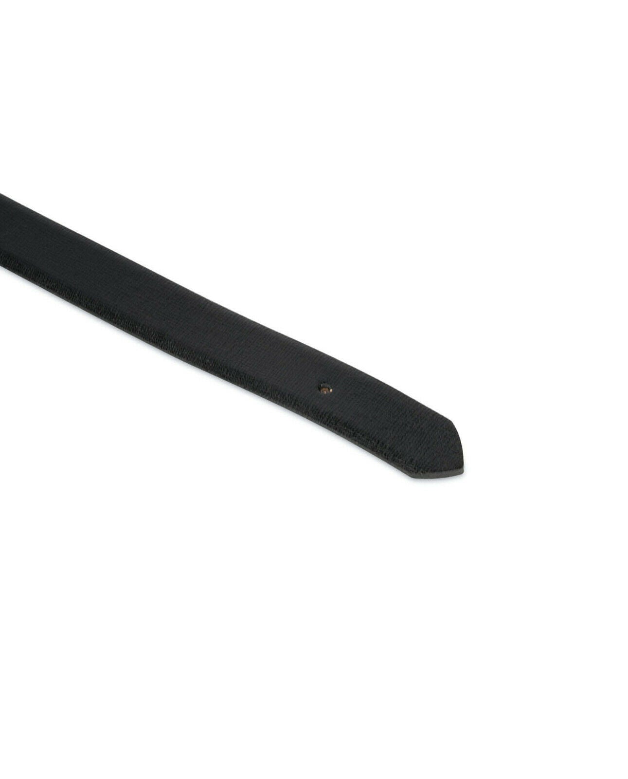 Replacement Leather Belt Strap For Ferragamo Buckle Black Saffiano Calfskin 25mm