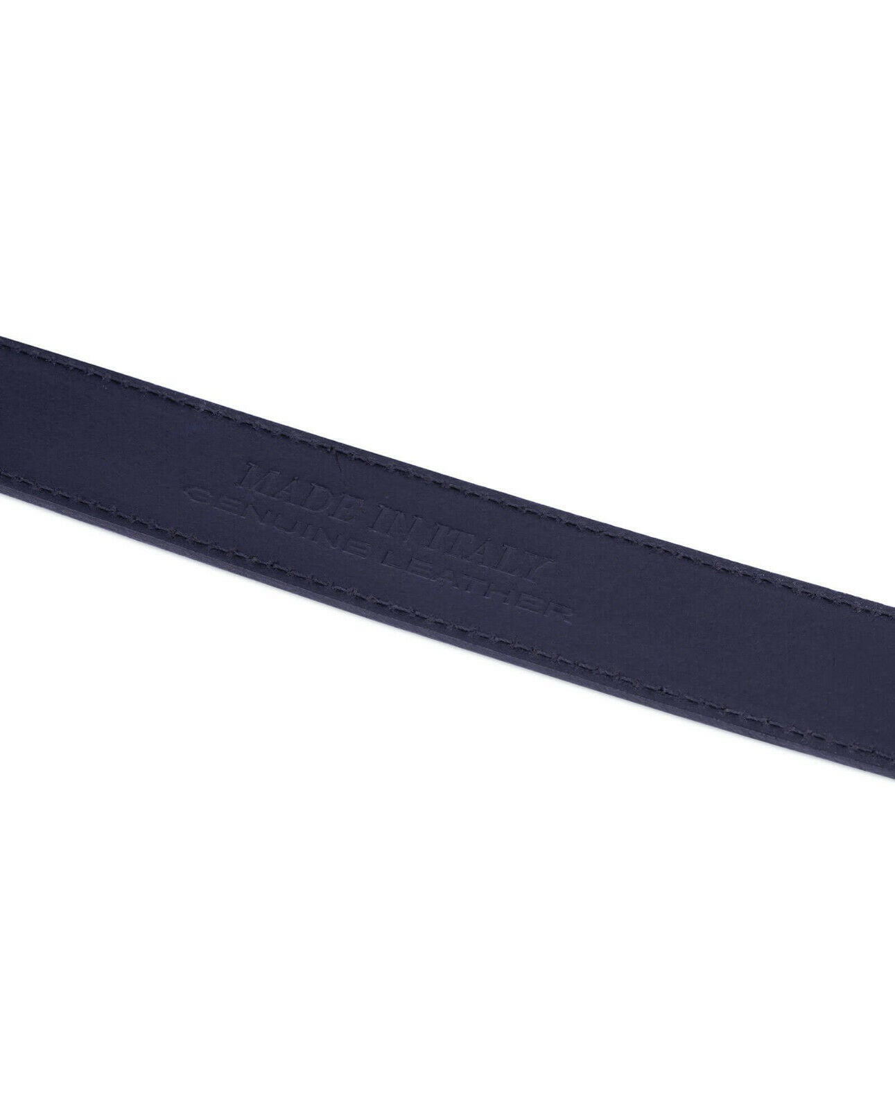Blue Suede Belt Strap Replacement For Ferragamo No Buckle Navy Dark Real Leather
