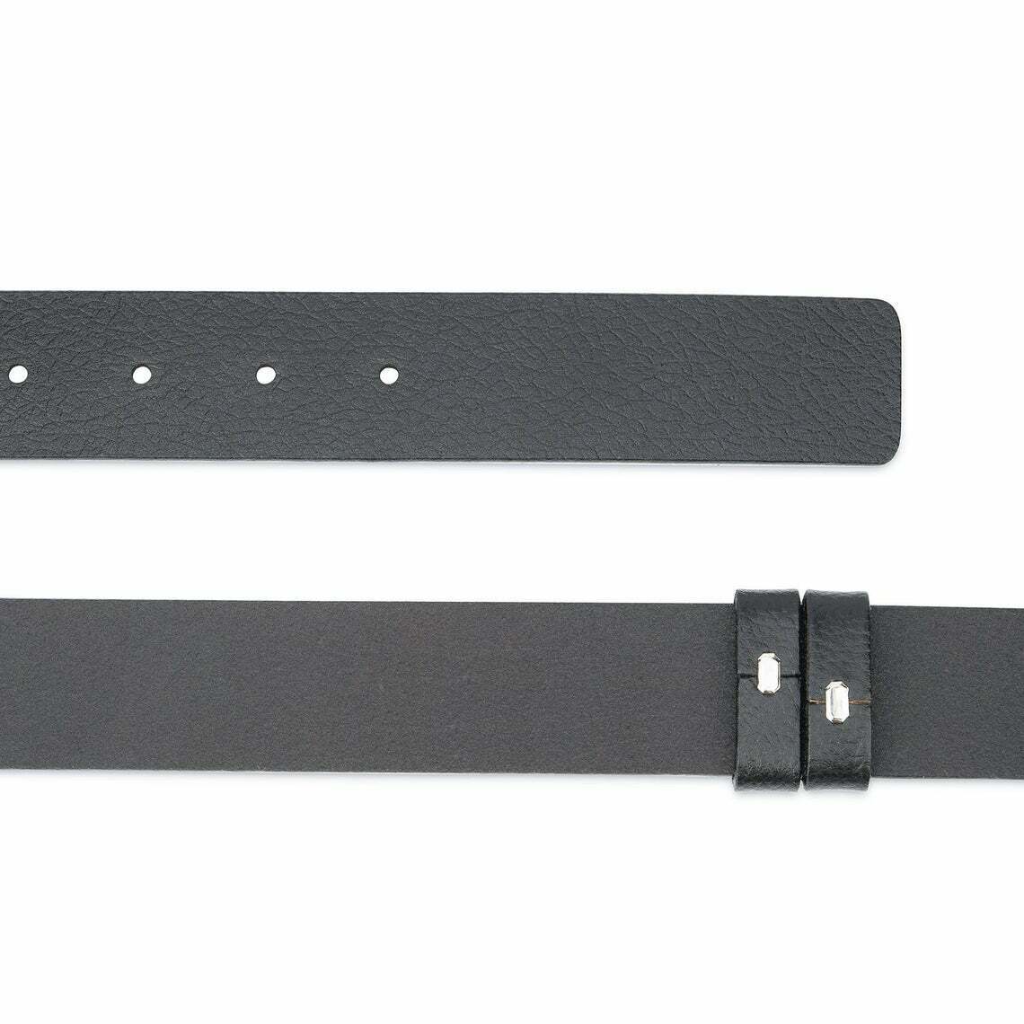 Black Belt Without Buckle For Montblanc Belt Mens Genuine Leather Strap 35mm