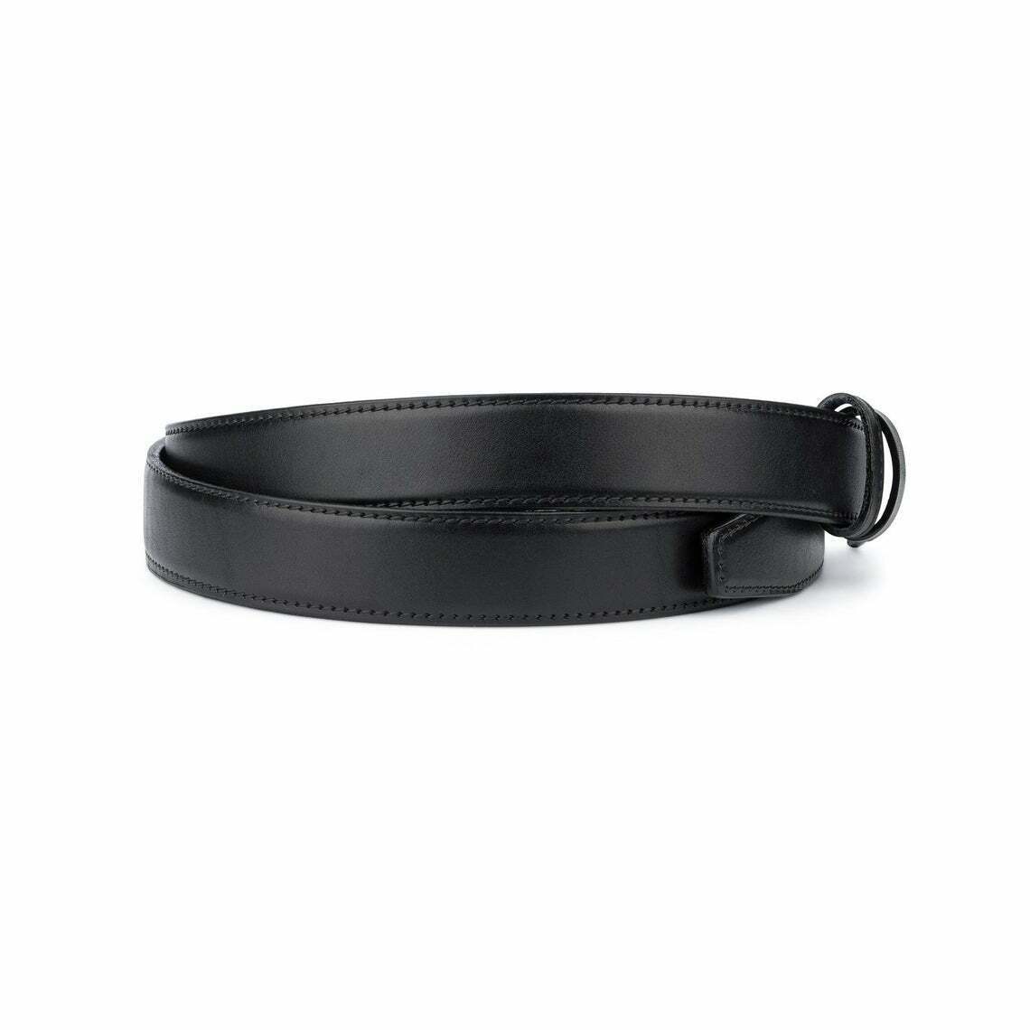 Black Full Grain Leather Belt Strap Replacement For Ferragamo Mens Belts 30mm