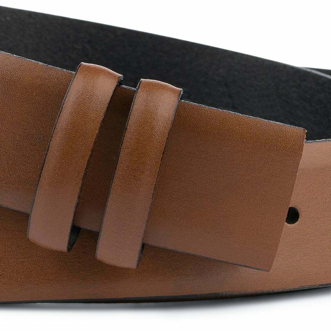 Brown Leather Belt For Ferragamo Buckles 35 Mm Replacement Strap Tan Adjustable