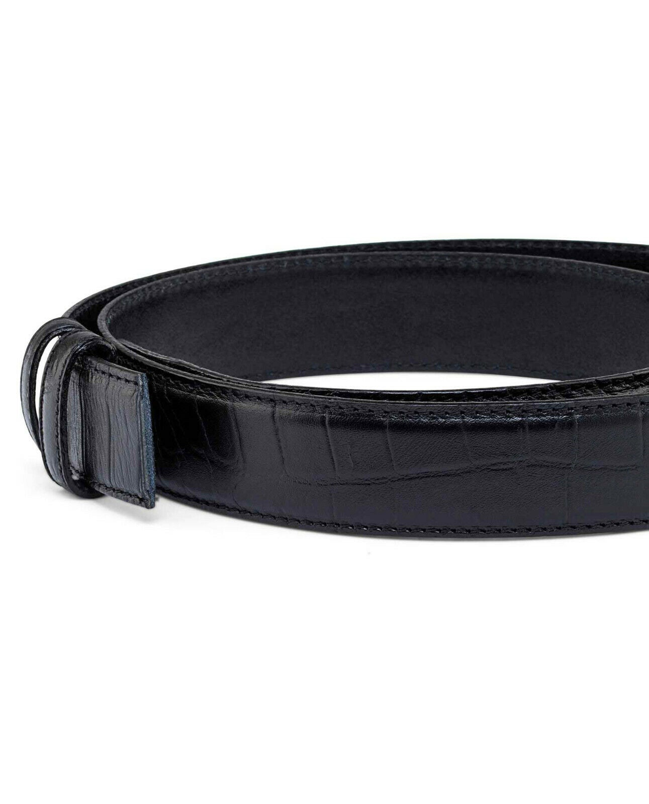 Croco Embossed Belt Strap 35 Mm For Ferragamo Adjustable Replacement Strap