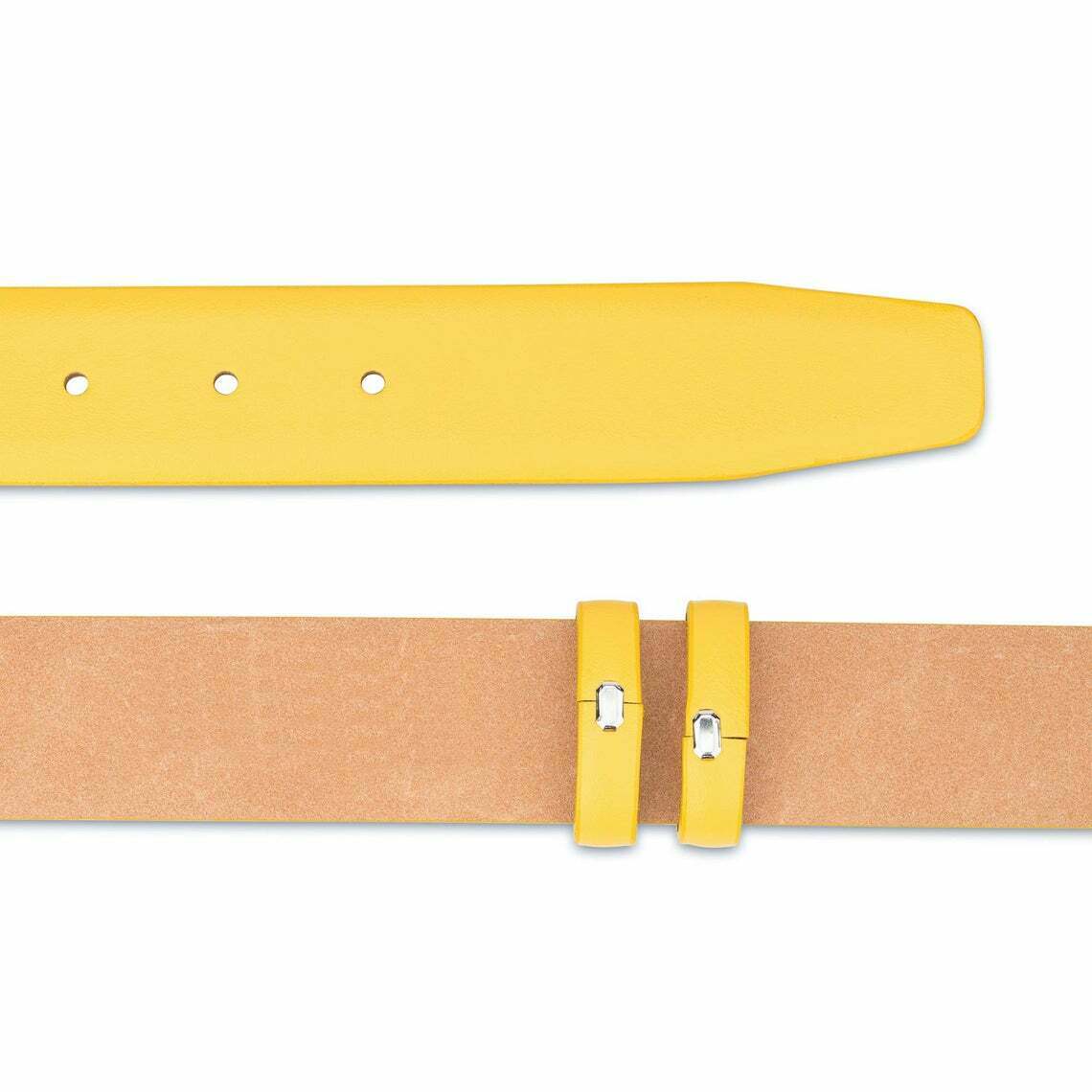 Yellow Leather Belt Strap For Ferragamo Buckles Men Women Belts Replacement 35mm