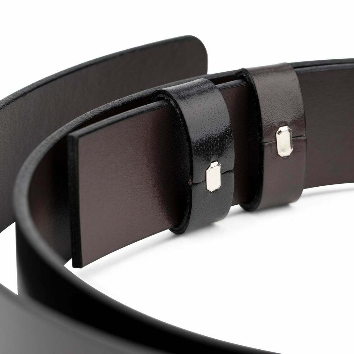 Reversible Belt Mens Leather Strap For Dunhill Belts 35mm Black Brown 1 3-8''
