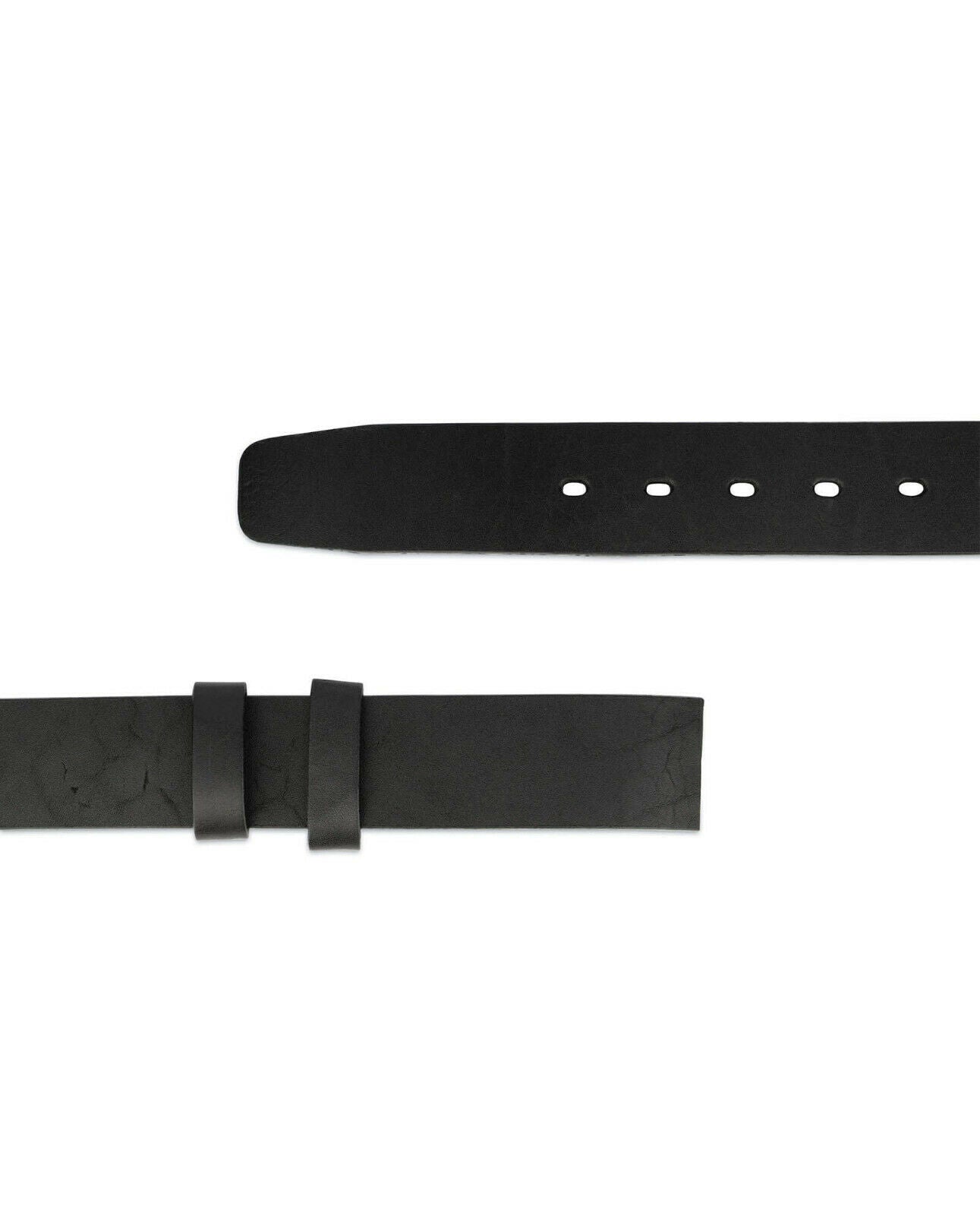 Black Full Grain Leather Belt Strap For Dunhill Buckle 40 Mm Replacement