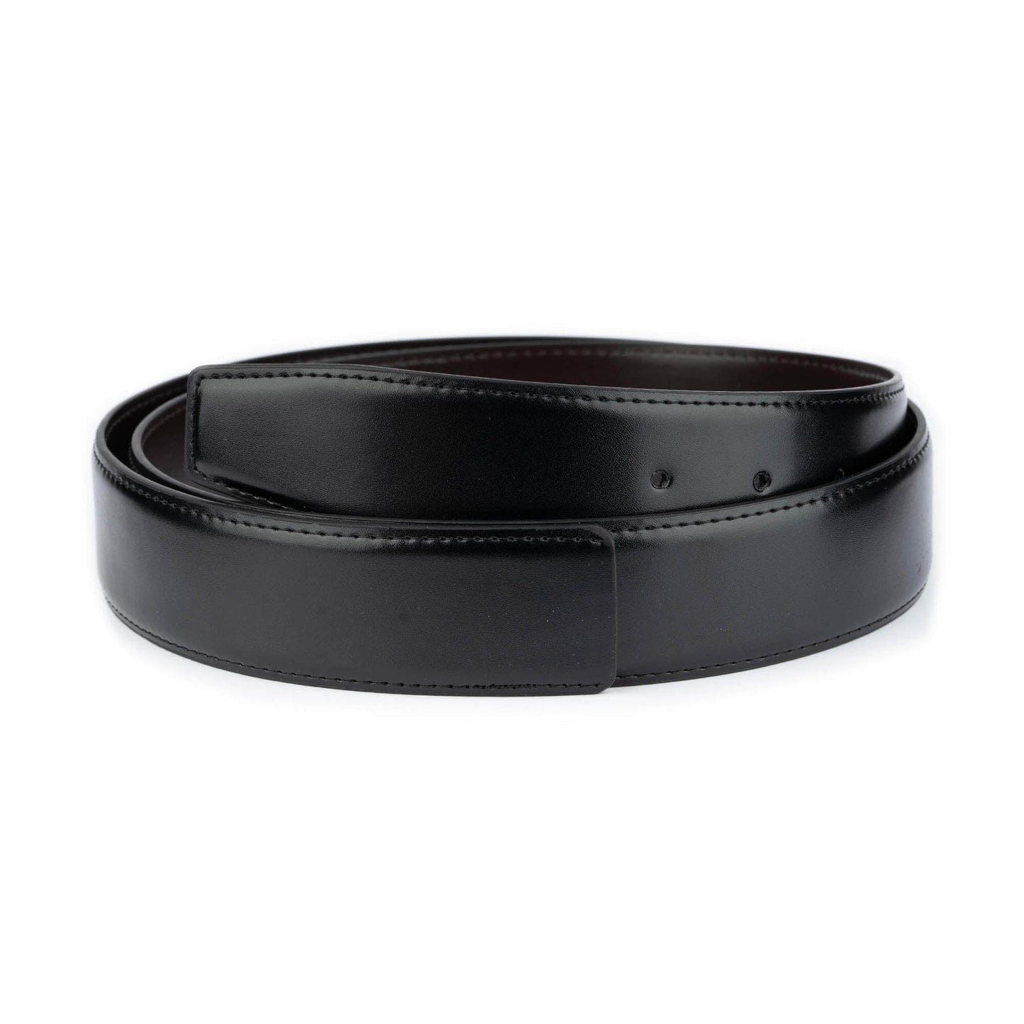 Vegan Leather Black Brown Mens Reversible Belt Strap Replacement For Dunhill Buckle