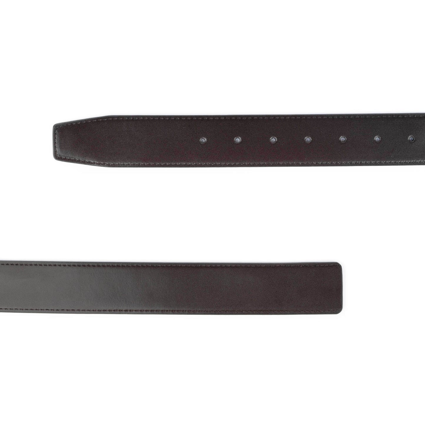 Vegan Leather Black Brown Mens Reversible Belt Strap Replacement For Dunhill Buckle