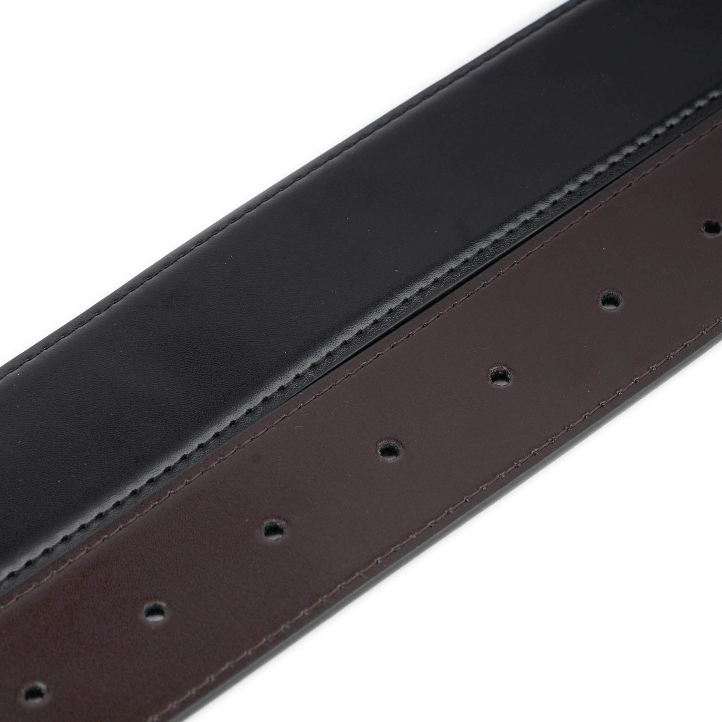 Vegan Leather Black Brown Mens Reversible Belt Strap Replacement For Montblanc Buckle