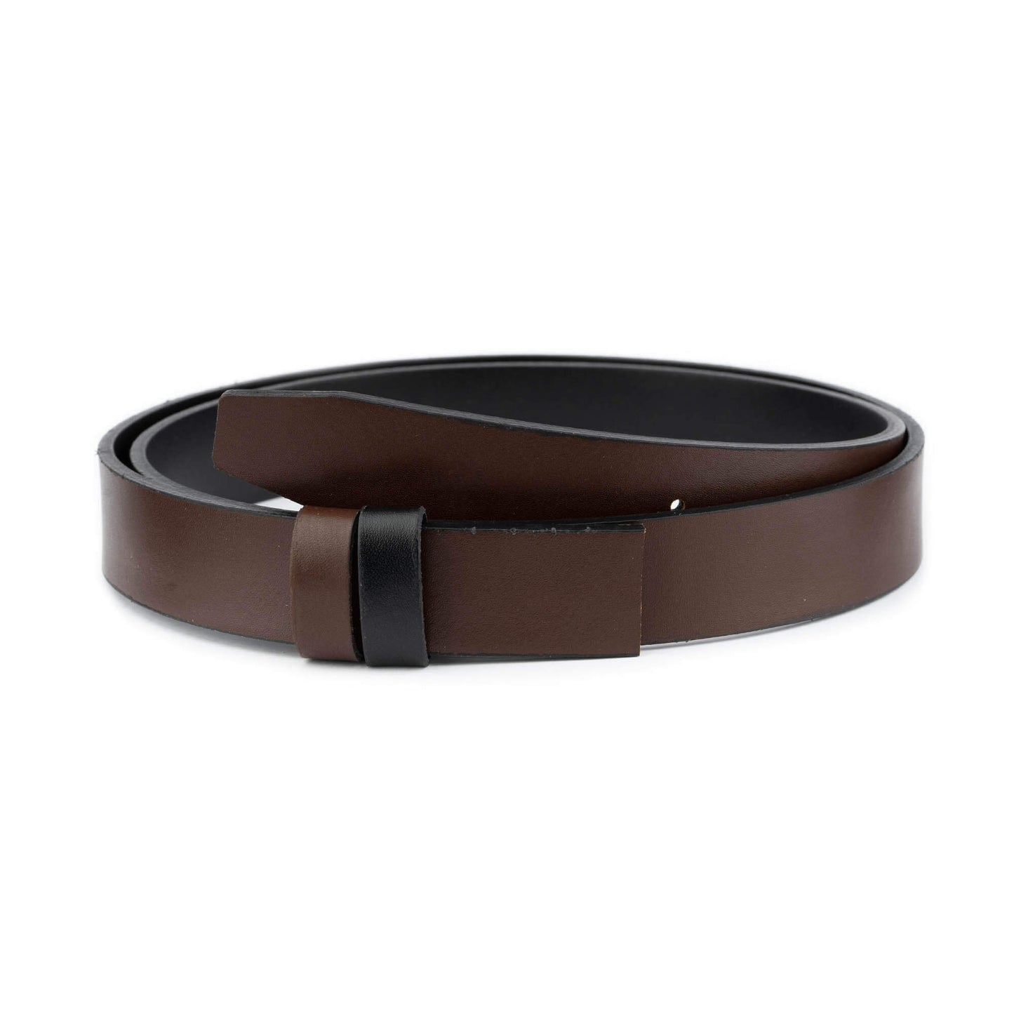 Black Brown Mens Reversible Leather Belt Strap Replacement For Ferragamo Buckle