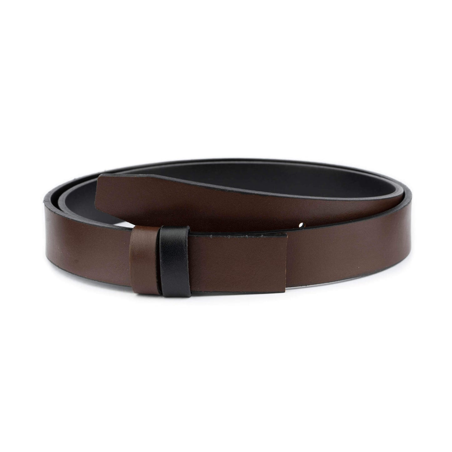 Black Brown Mens Reversible Leather Belt Strap Replacement For Dunhill Buckle