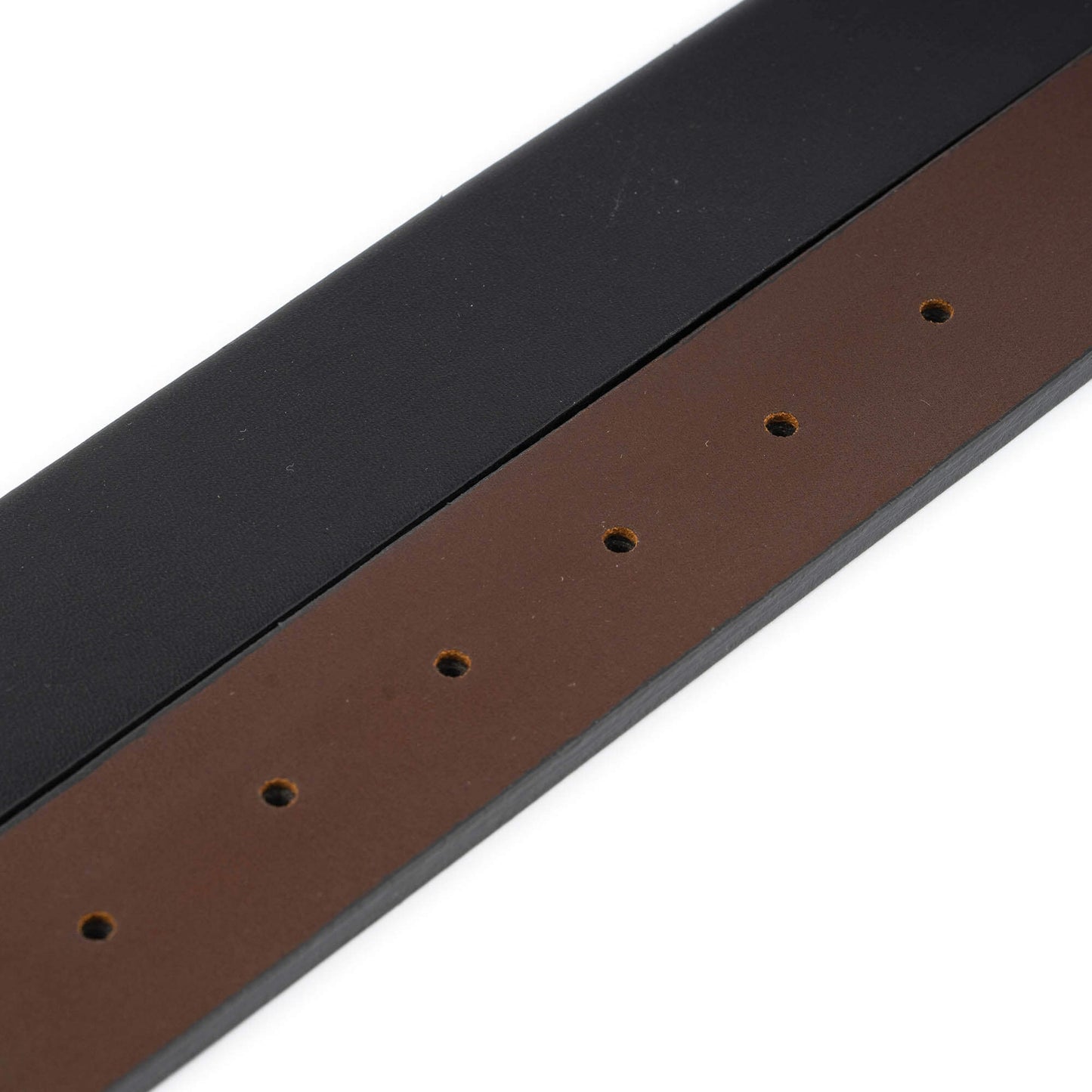 Black Brown Mens Reversible Leather Belt Strap Replacement For Ferragamo Buckle