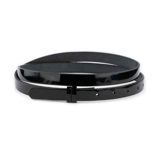 5/8 Inch Black Patent Belt Strap For Montblanc Buckles Replacement For Buckle