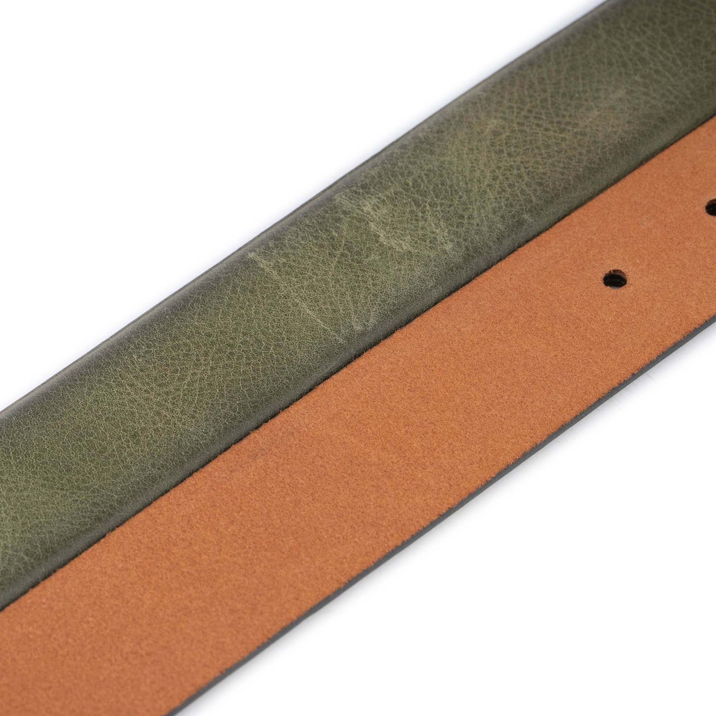 Olive Green Leather Buckle Strap For Cartier Buckles Replacement