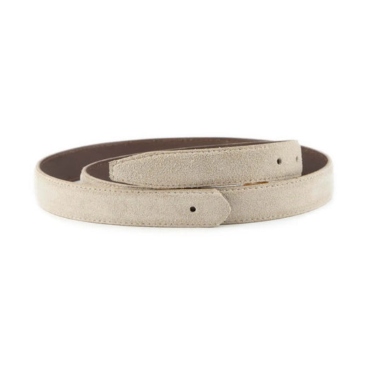 Beige Suede Belt Strap 1 inch – Replacement for Ferragamo Buckle