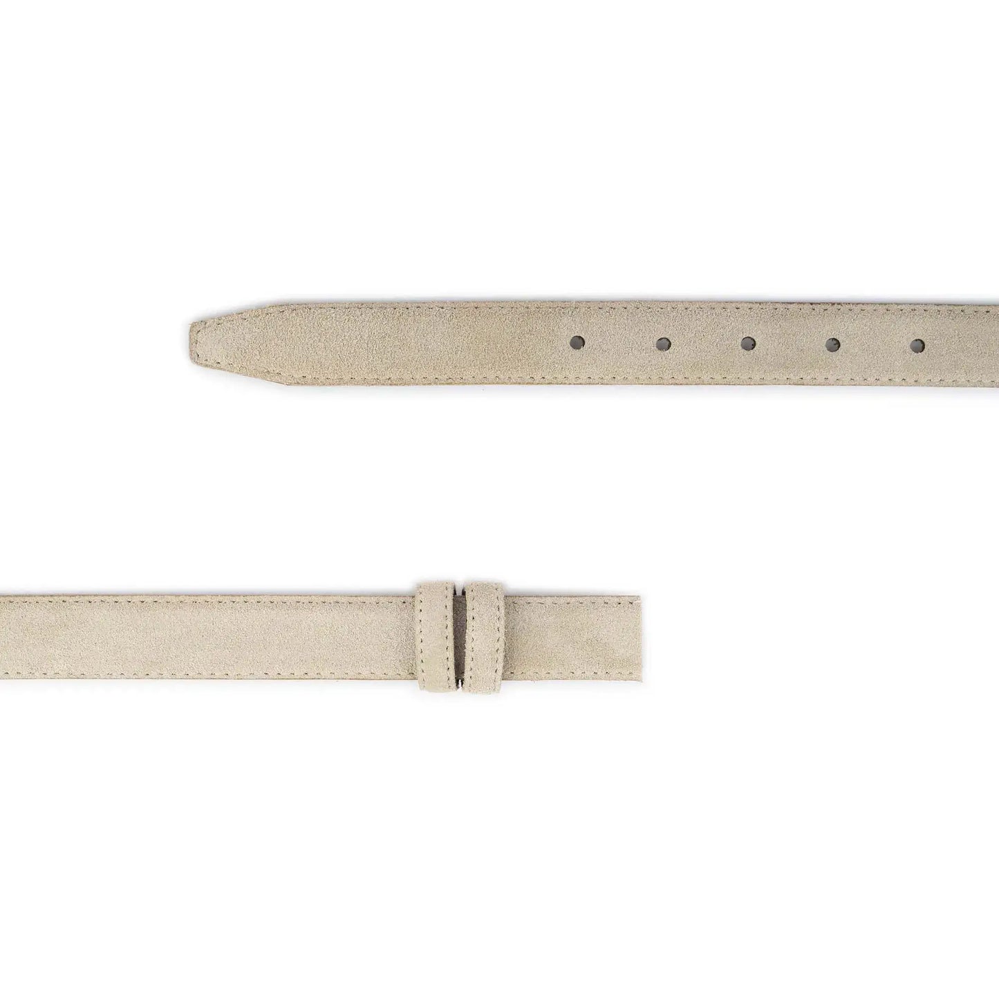 Beige Suede Leather Belt Strap 1 inch – Replacement for Ferragamo Buckle