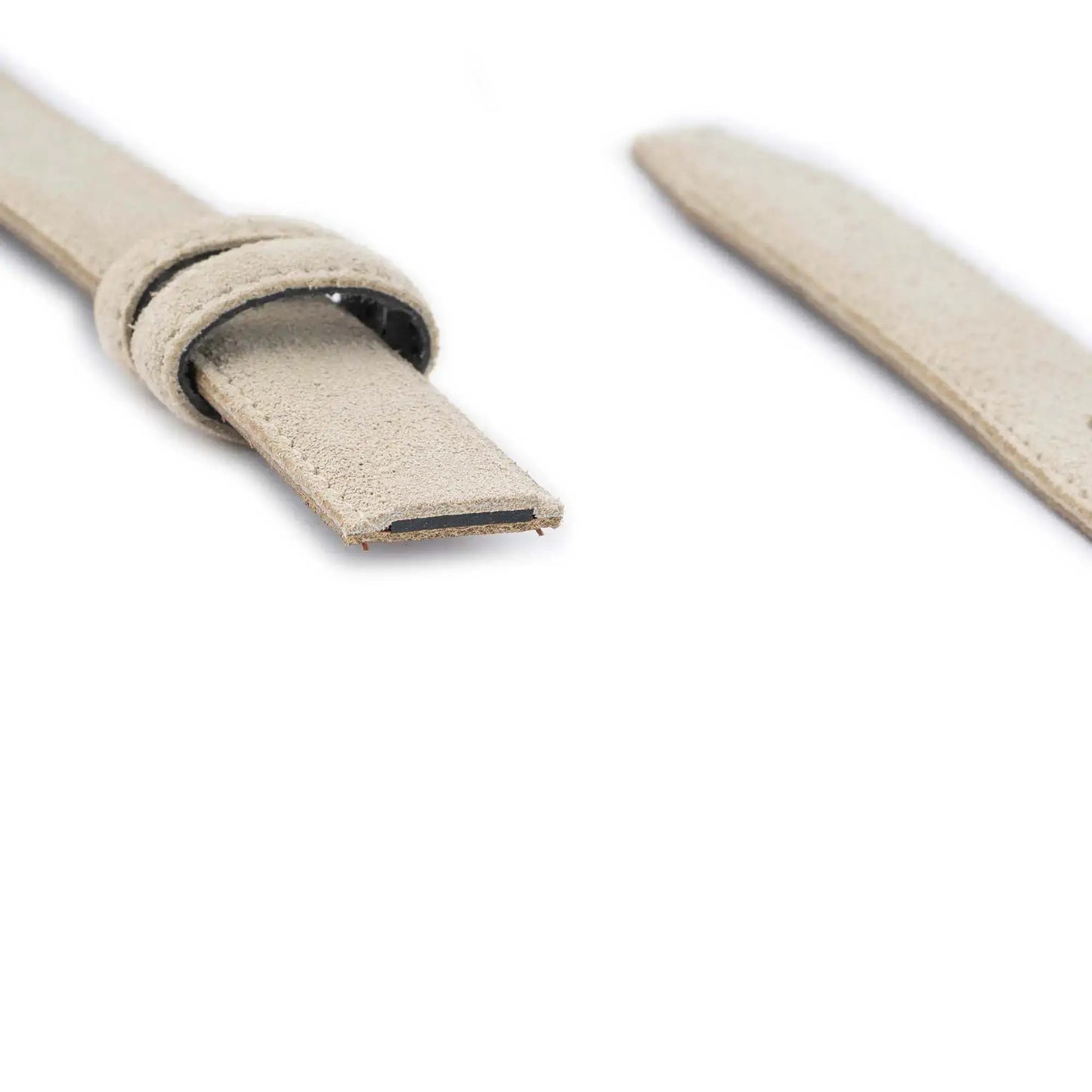 Beige Suede Leather Belt Strap 1 inch – Replacement for Ferragamo Buckle