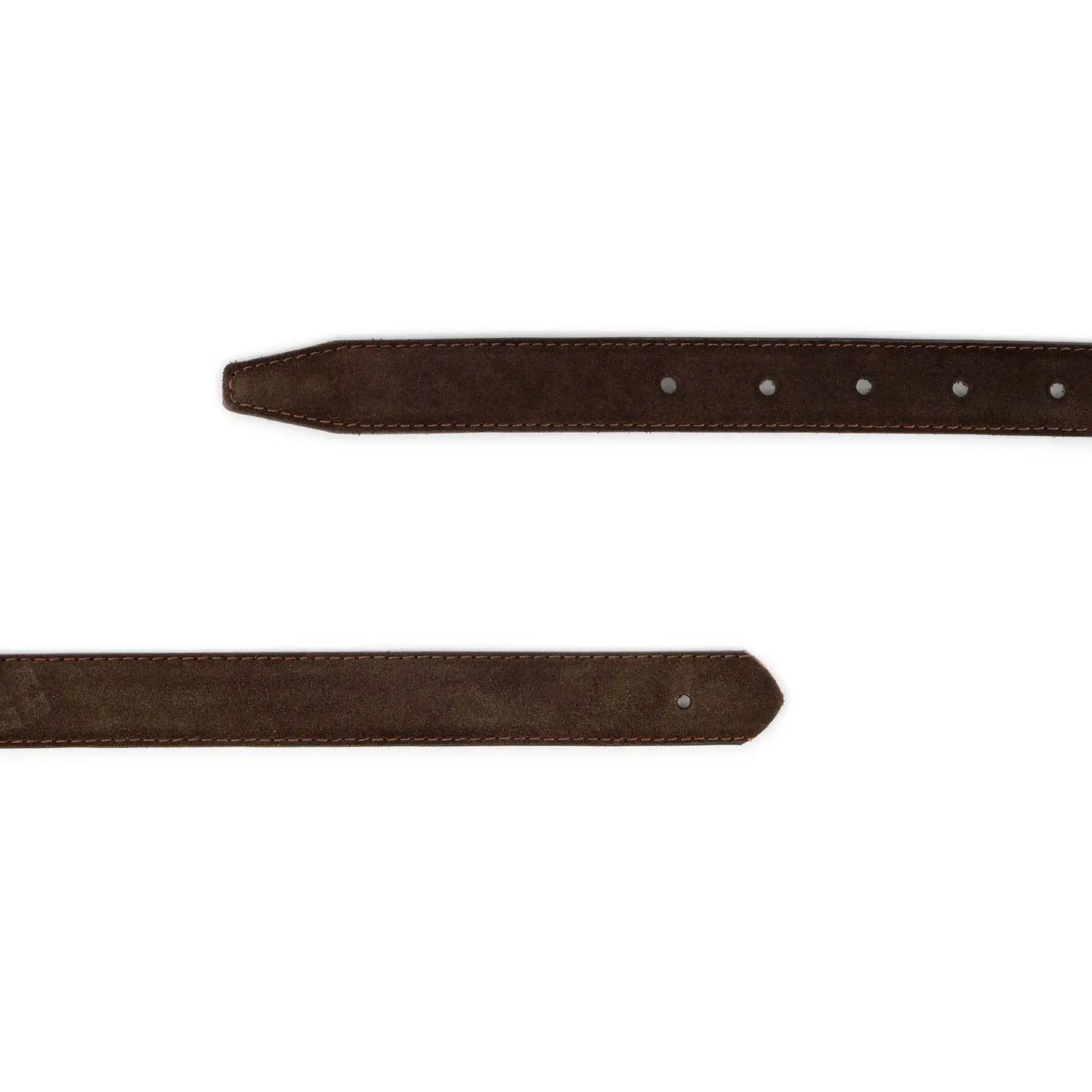Belt Strap for Ferragamo Buckles - Brown Suede Leather - 1 Inch
