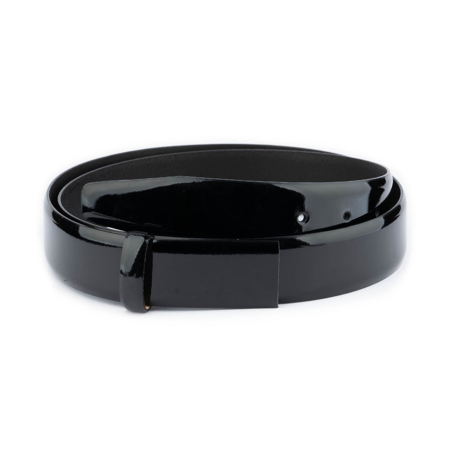 Black Patent Leather Belt Strap For Dunhill Buckle Mens Replacement