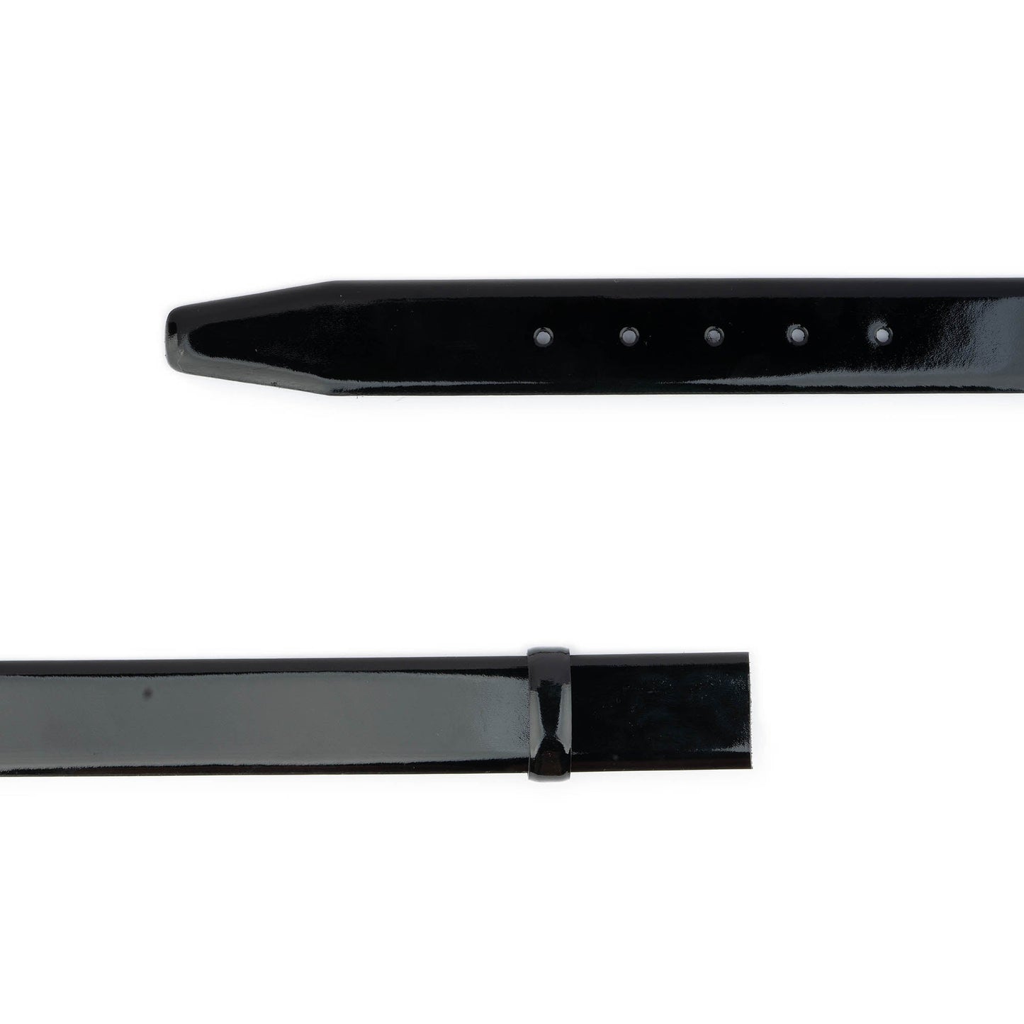 Black Patent Leather Belt Strap For Cartier Buckle Mens Replacement