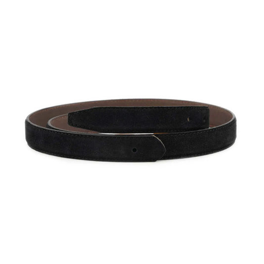 Black Suede Belt Strap 1 inch Replacement - Compatible With Ferragamo Buckles