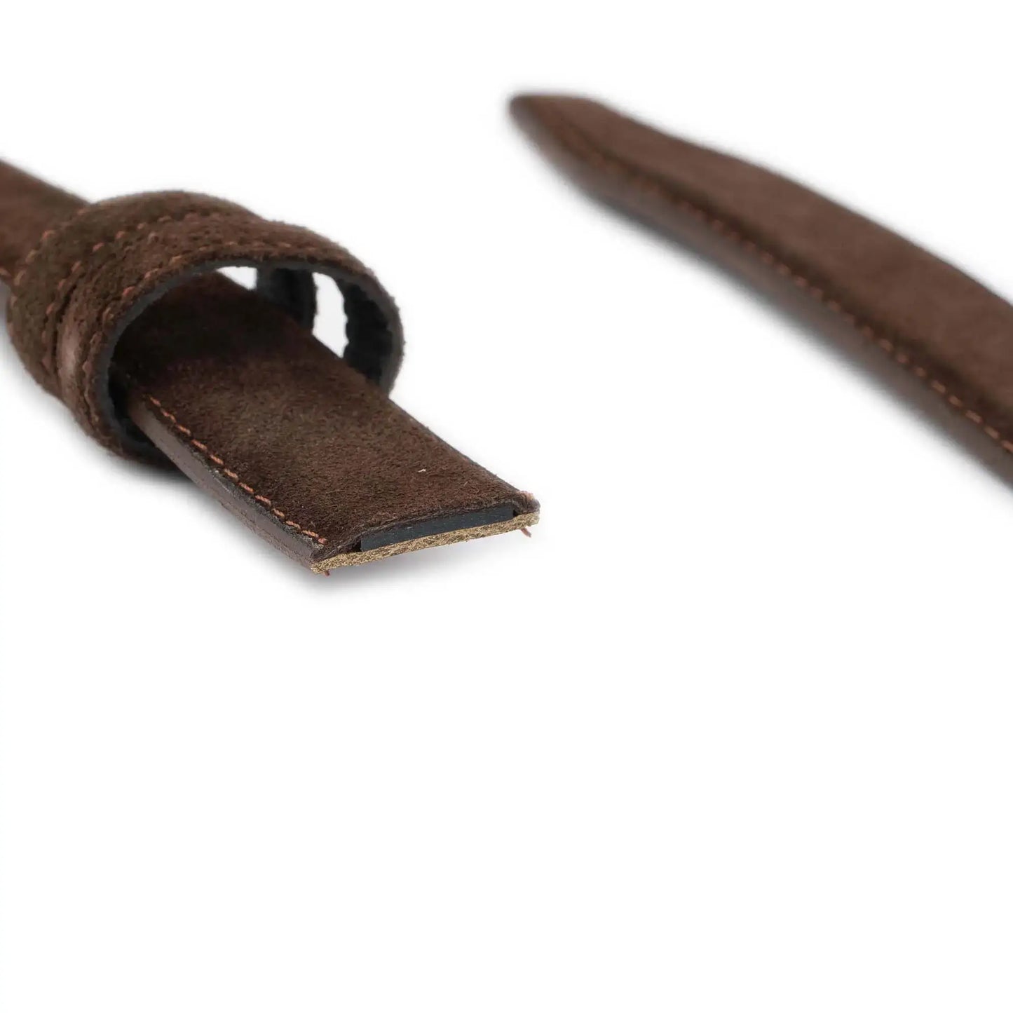 Brown Belt Strap for Ferragamo Buckles - Suede Leather - 1 Inch