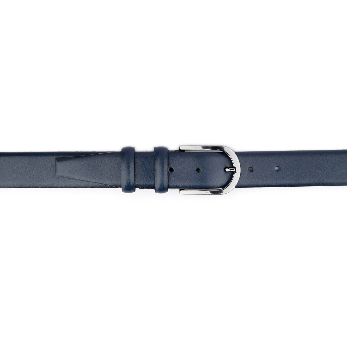 Dark Blue Mens Leather Dress Belt 3.5 cm