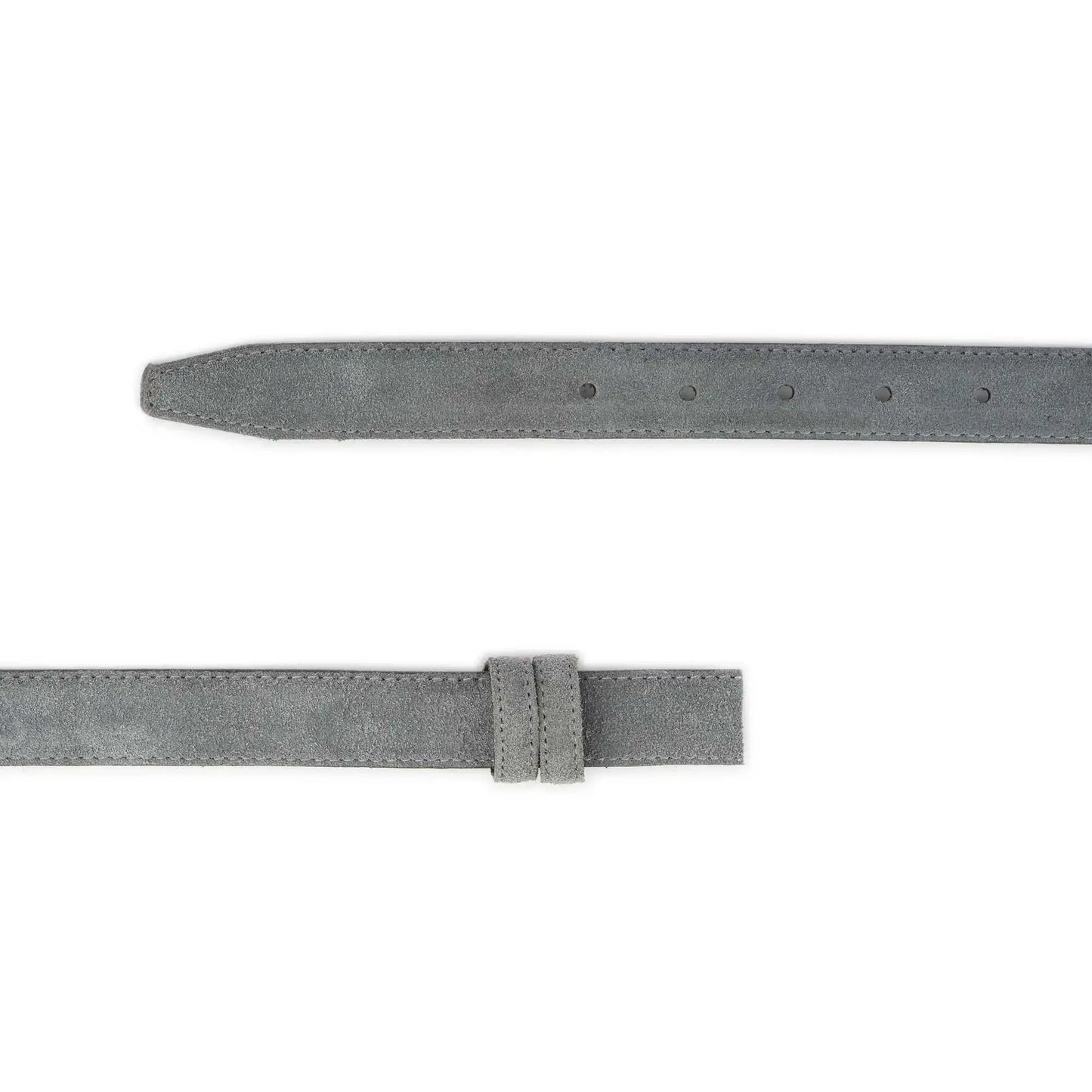 Gray Belt Strap for Ferragamo Buckles - Suede Leather - 1 Inch