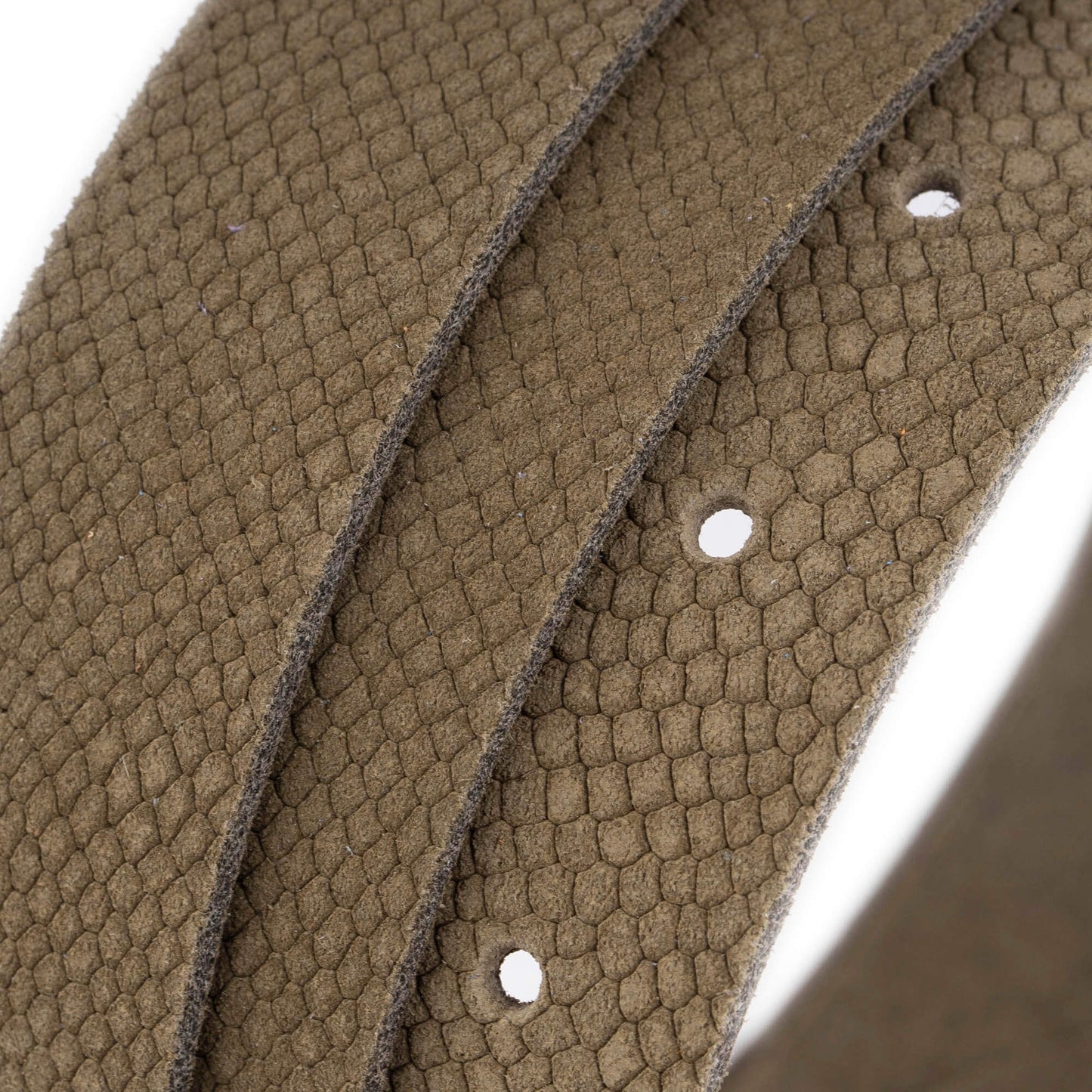Khaki Green Suede Snake Emboss Belt Strap For Ferragamo Buckles Replacement 2.5 cm