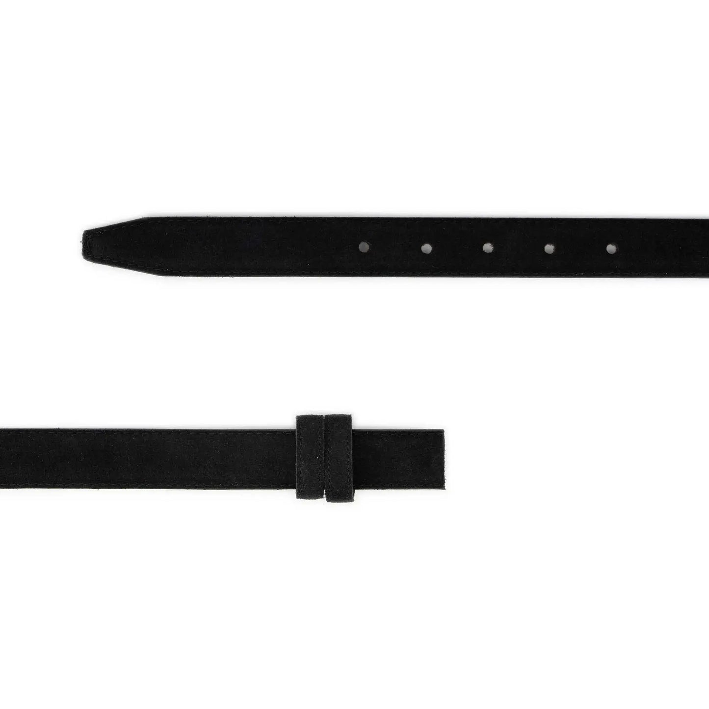Leather Belt Strap 1 inch Replacement - Black Suede - Compatible With Ferragamo Buckles