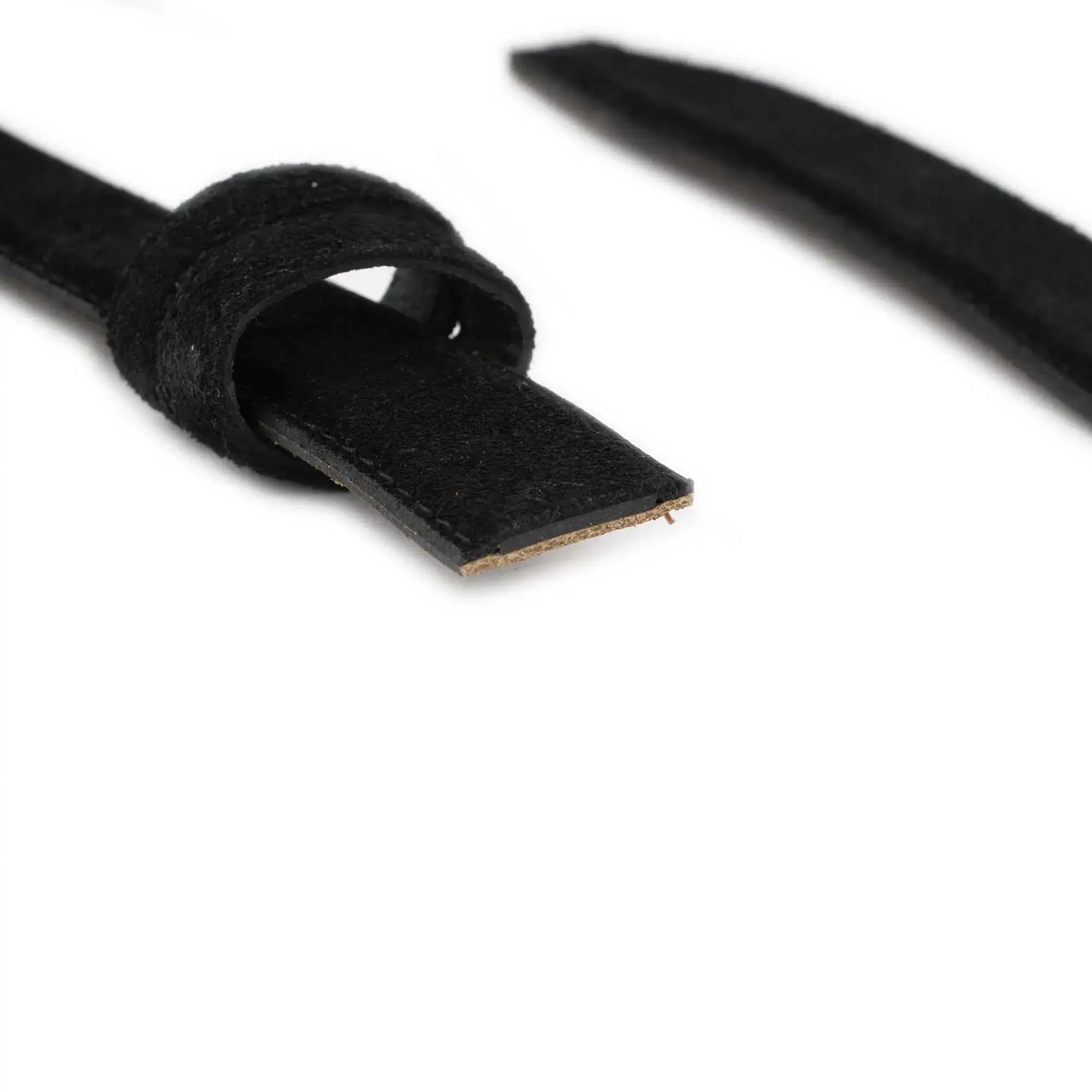 Leather Belt Strap 1 inch Replacement - Black Suede - Compatible With Ferragamo Buckles