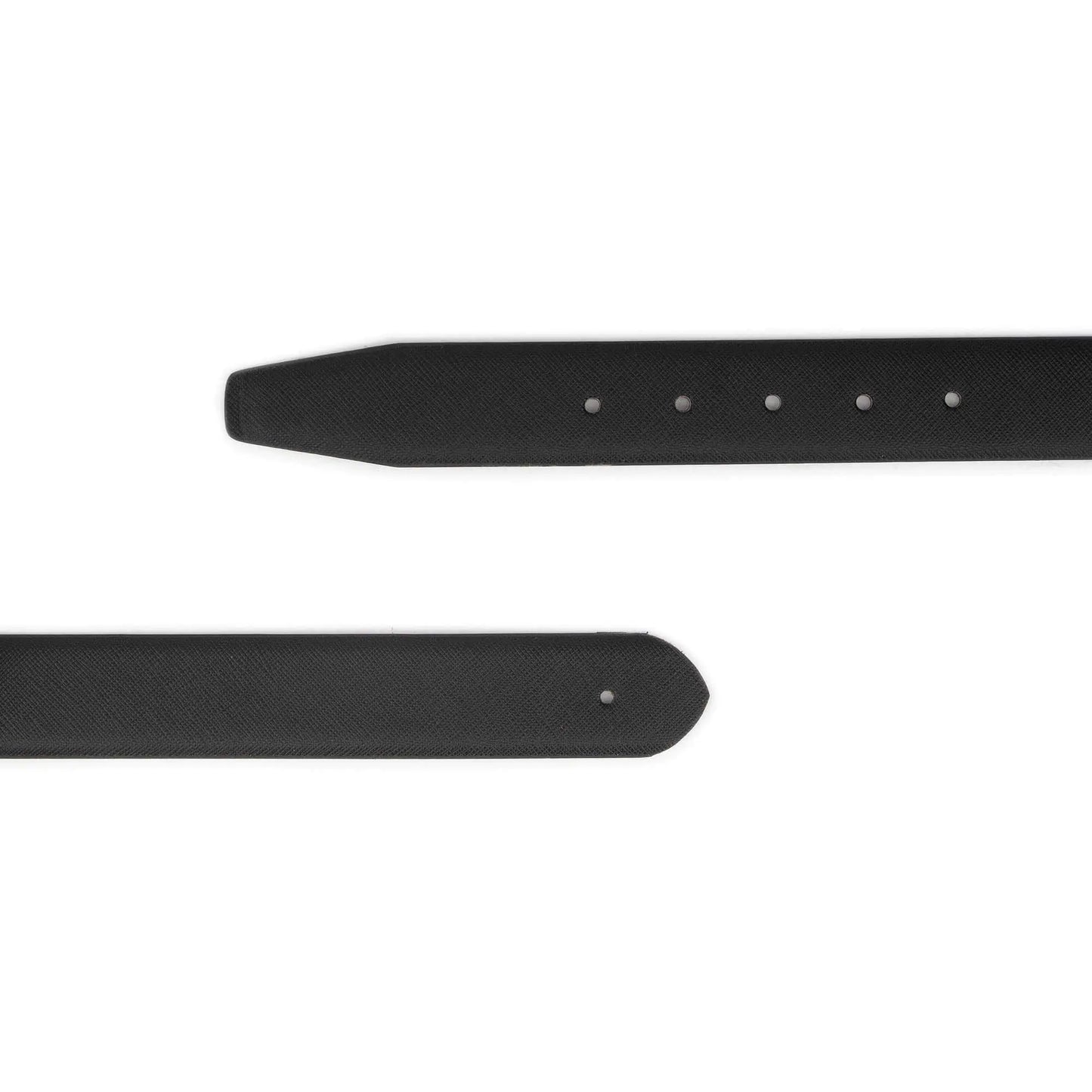 Mens Belt Strap for Ferragamo Buckles – Black Saffiano Leather 3.5 cm (1 3/8")