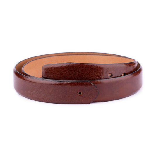 Mens Cognac Leather Belt Strap For Ferragamo Designer Buckles 3.5 Cm Replacement