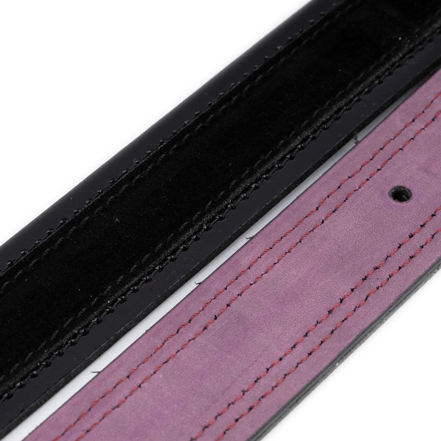 Mens Luxury Belt Black Suede Patent Leather 3.5 cm