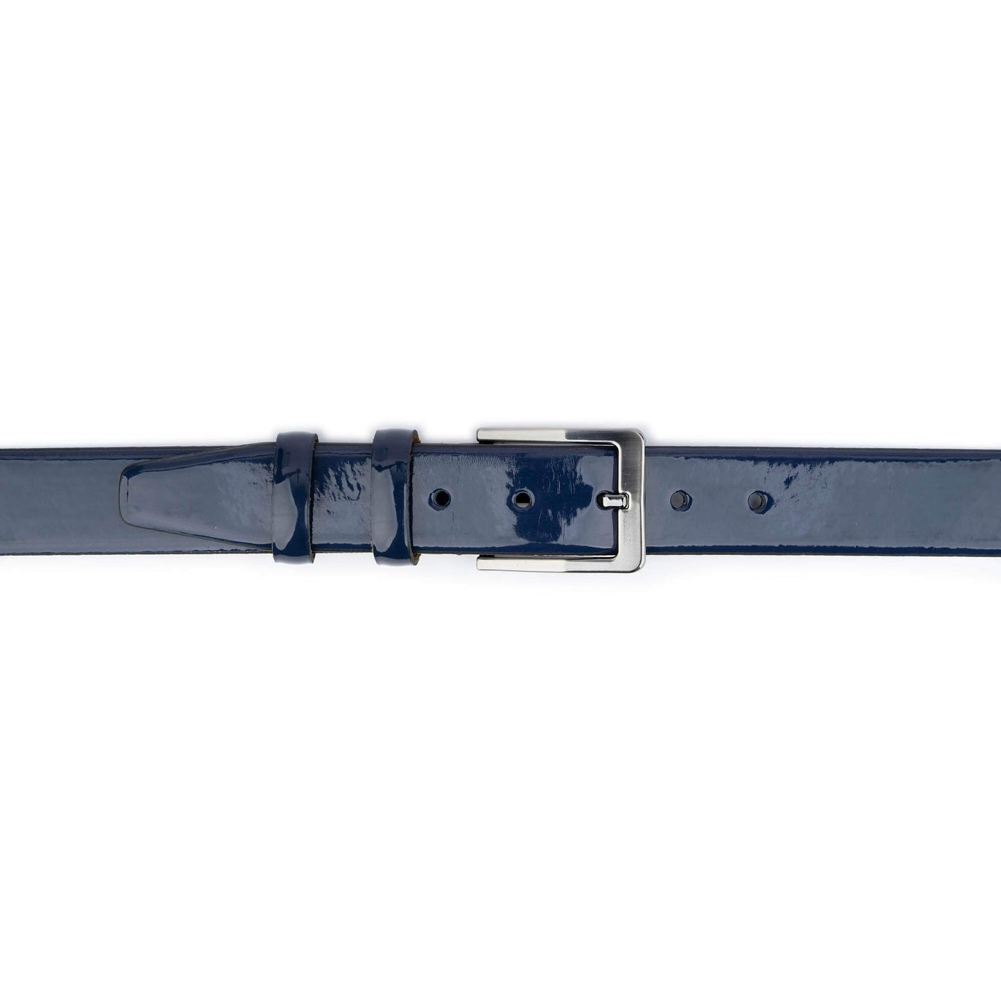 Mens Luxury Belt Blue Patent Leather 3.5 cm