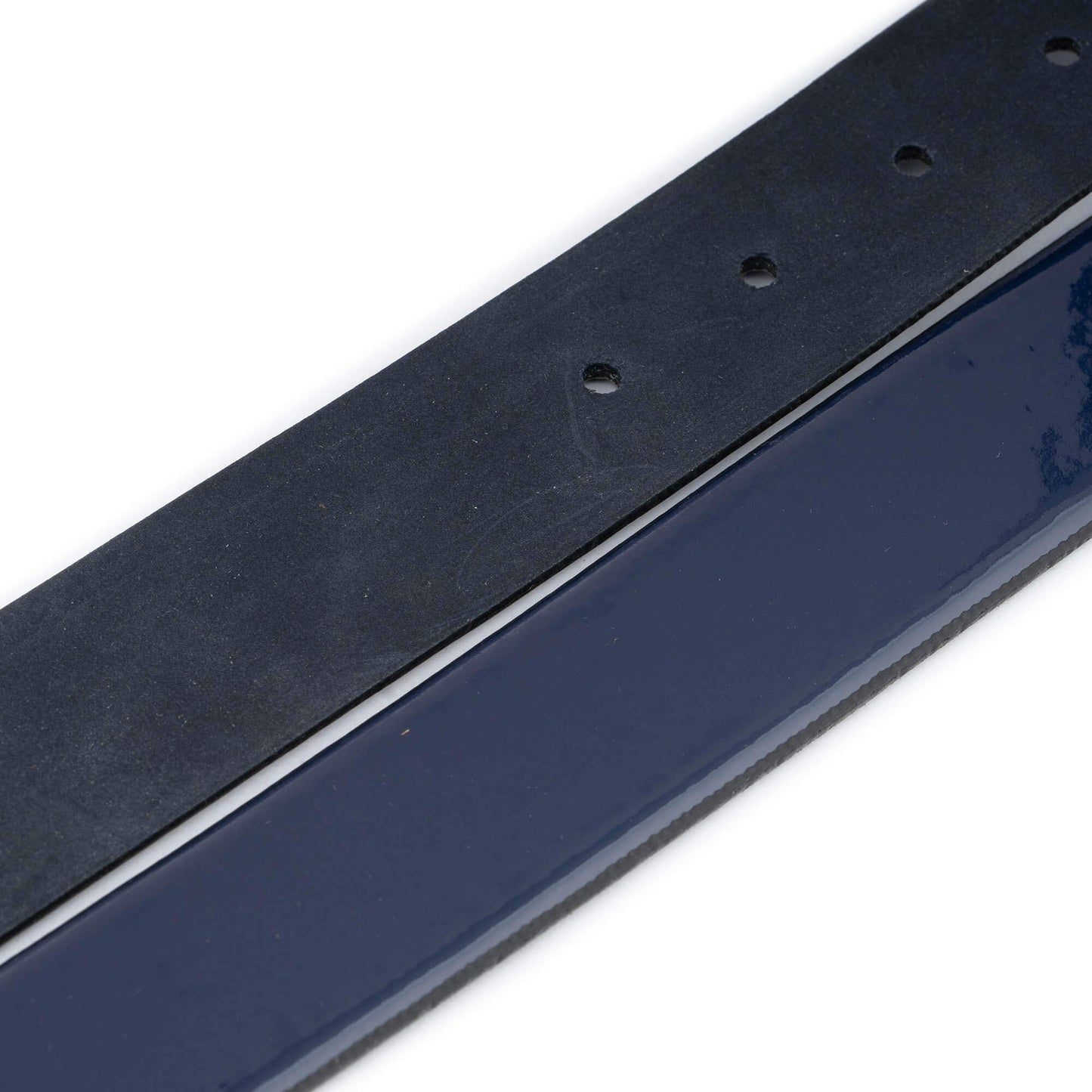 Mens Luxury Belt Blue Patent Leather 3.5 cm