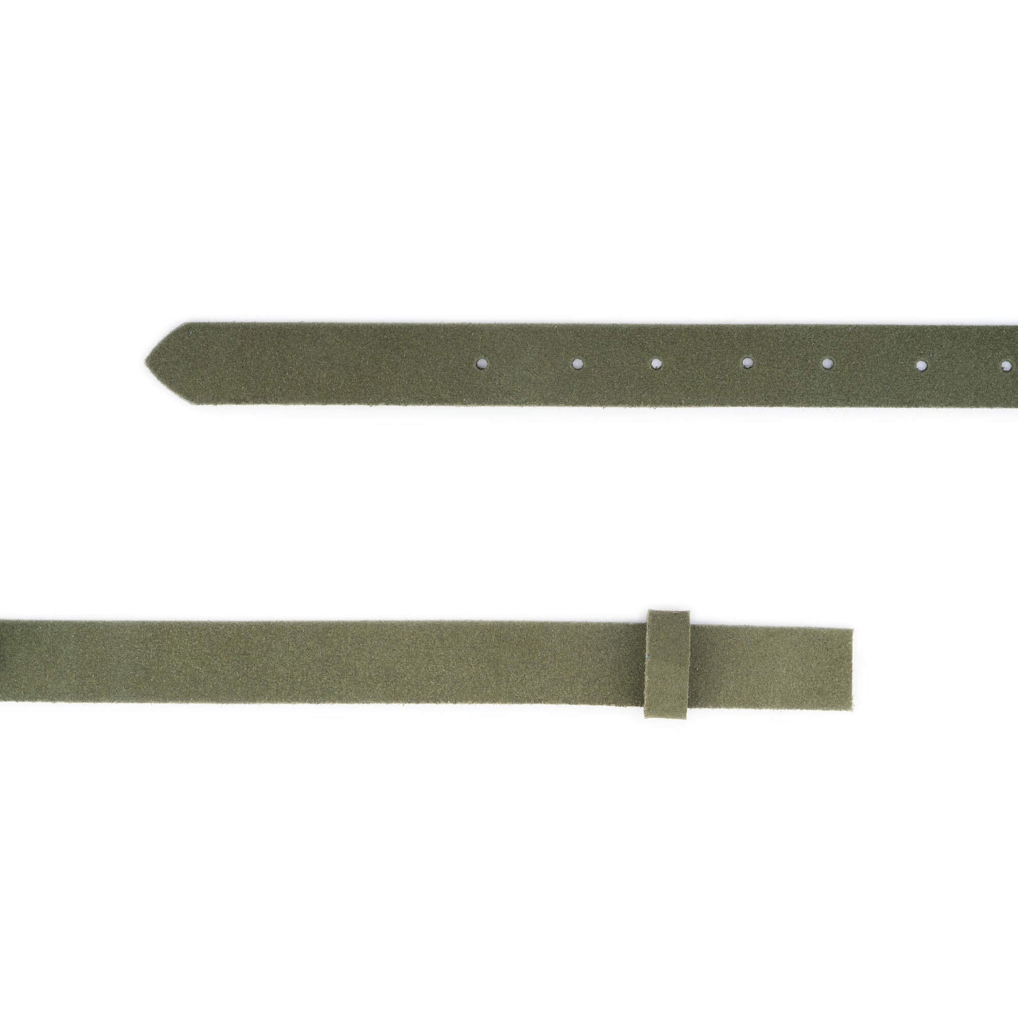 Olive Green Suede Leather Belt Strap For Ferragamo Buckles Replacement 2.5 cm