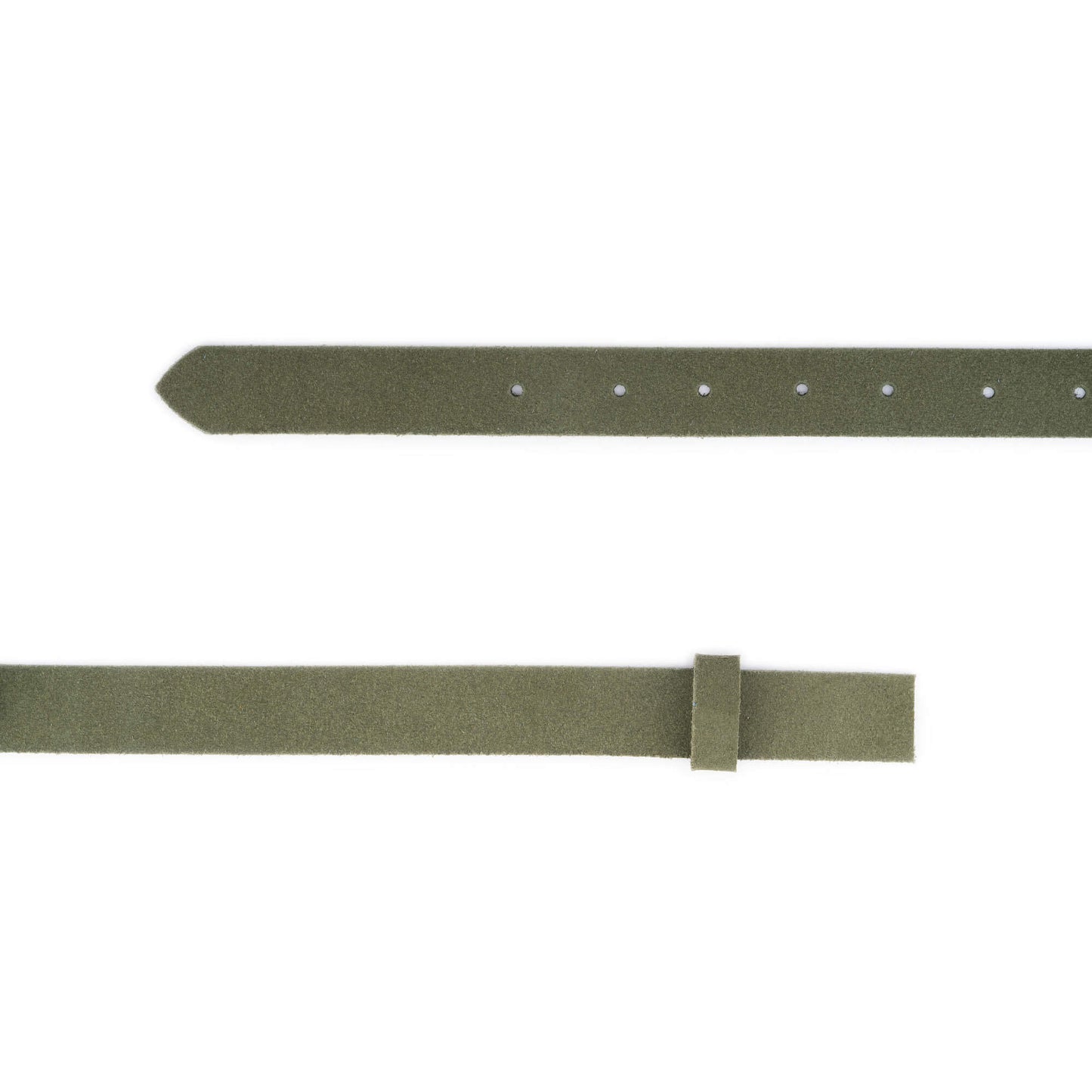Olive Green Suede Leather Belt Strap For Dunhill Buckles Replacement 2.5 cm