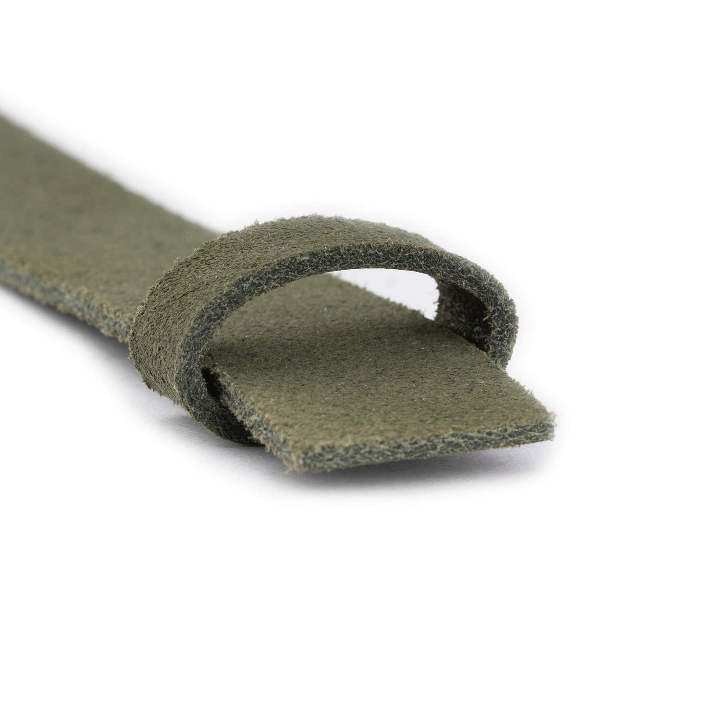 Olive Green Suede Leather Belt Strap For Ferragamo Buckles Replacement 2.5 cm