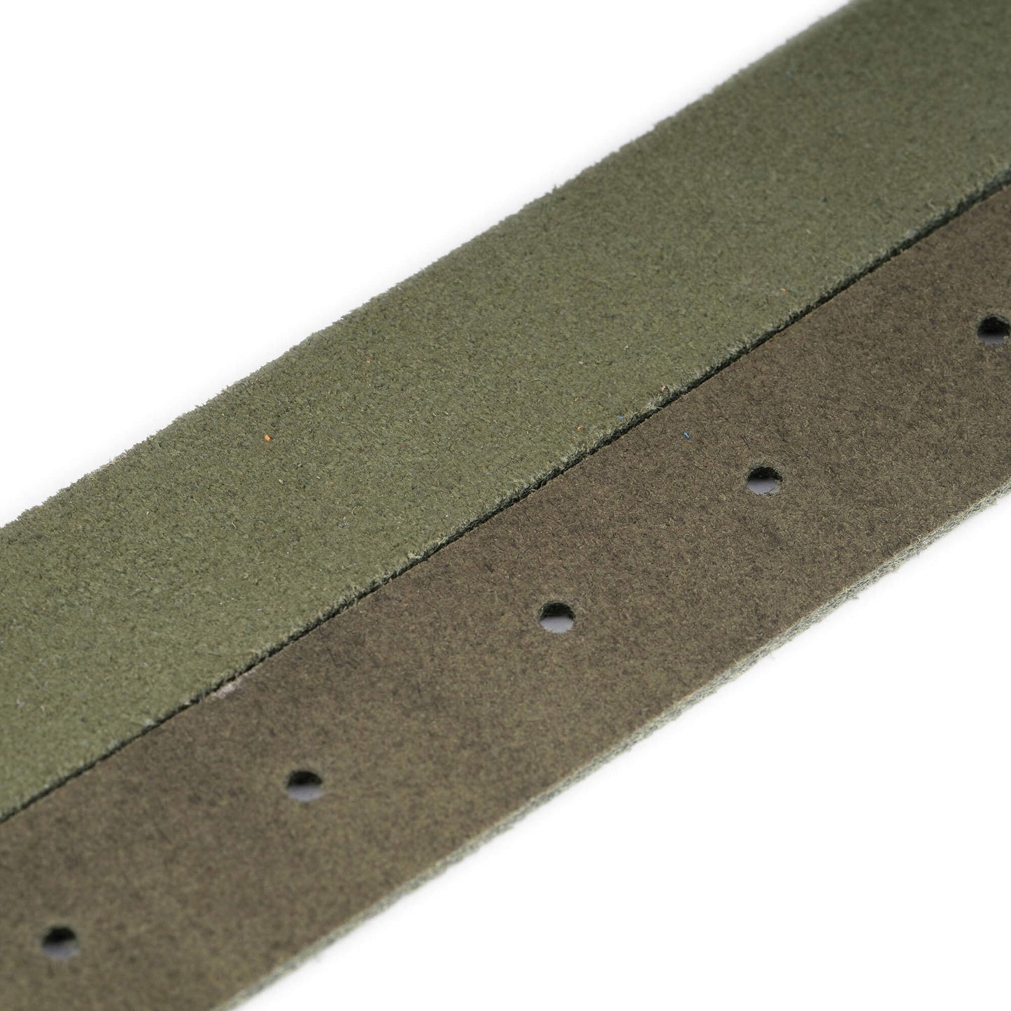 Olive Green Suede Leather Belt Strap For Versace Buckles Replacement 2.5 cm