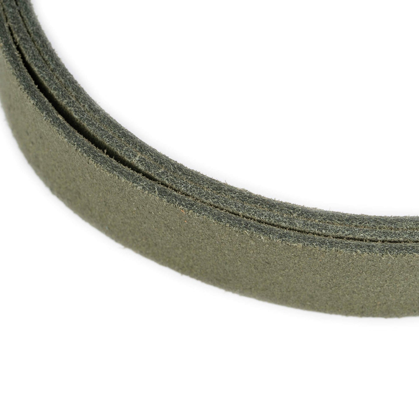 Olive Green Suede Leather Belt Strap For Versace Buckles Replacement 2.5 cm