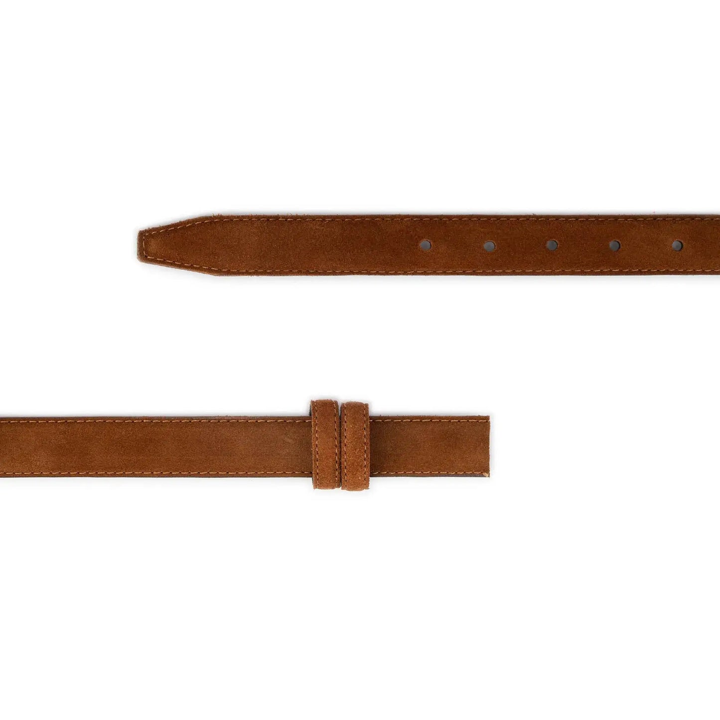 Tan Belt Strap for Ferragamo Buckles - Tobacco Suede Leather - 1 Inch