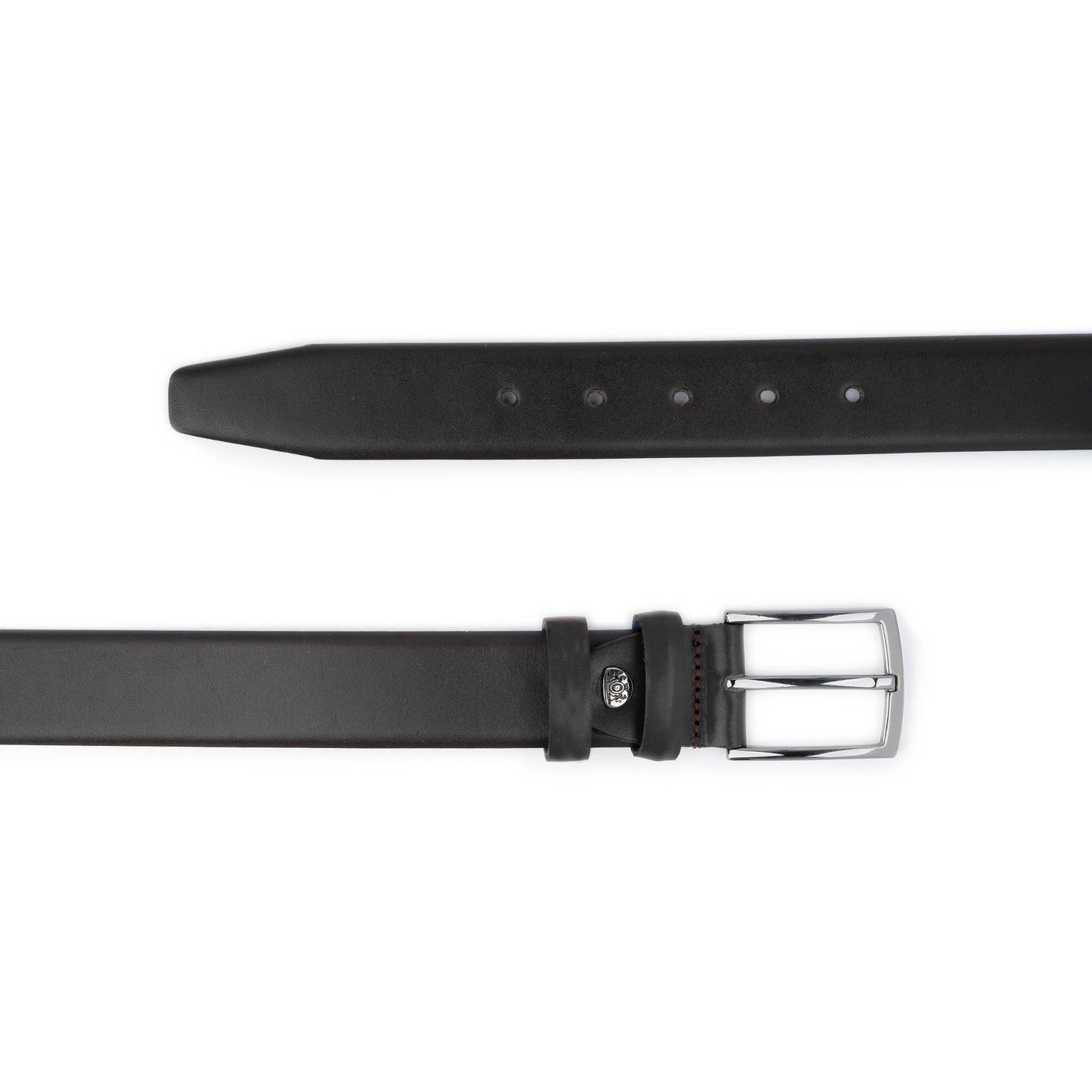 Top Quality Dark Brown Mens Leather Dress Belt 3.5 cm