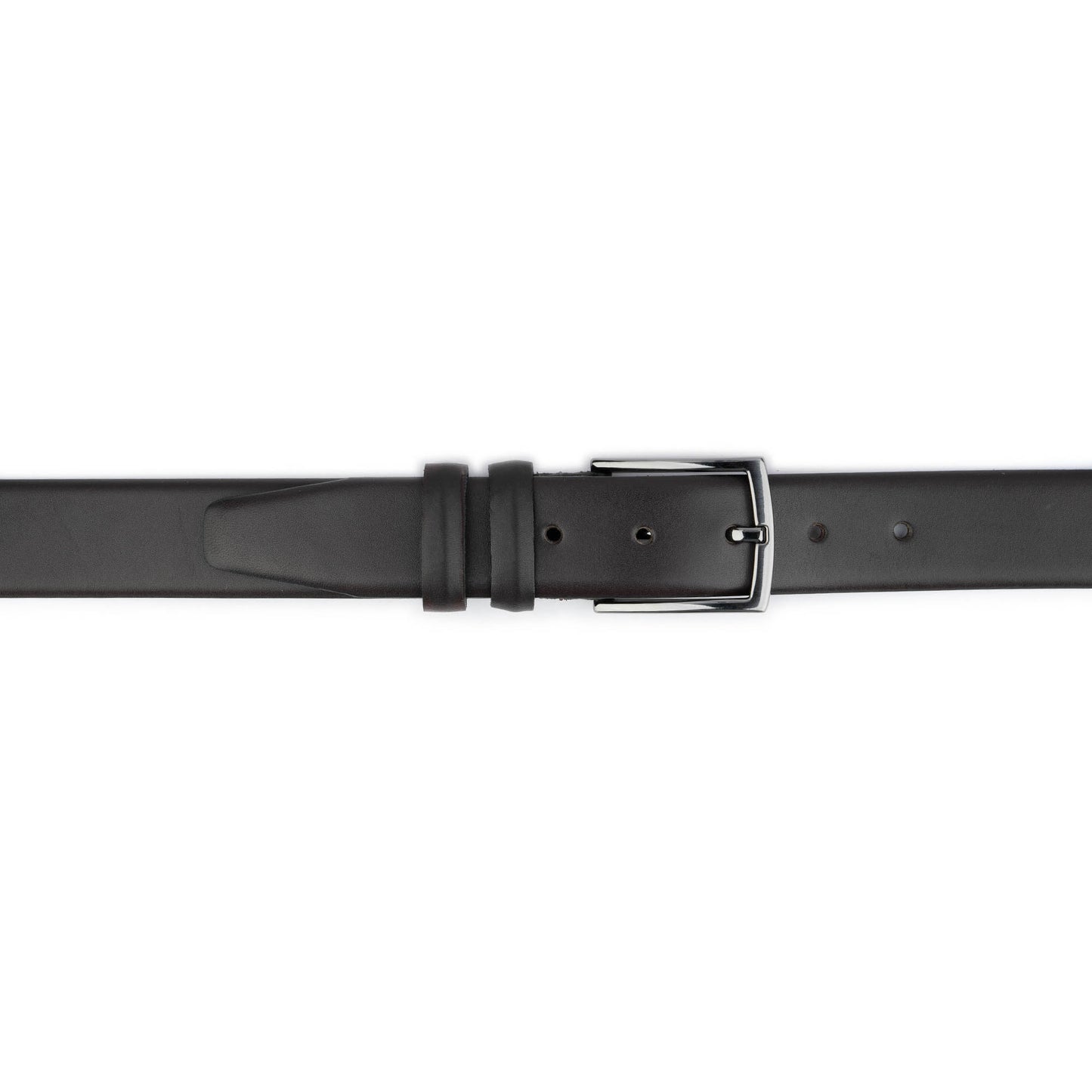 Top Quality Dark Brown Mens Leather Dress Belt 3.5 cm