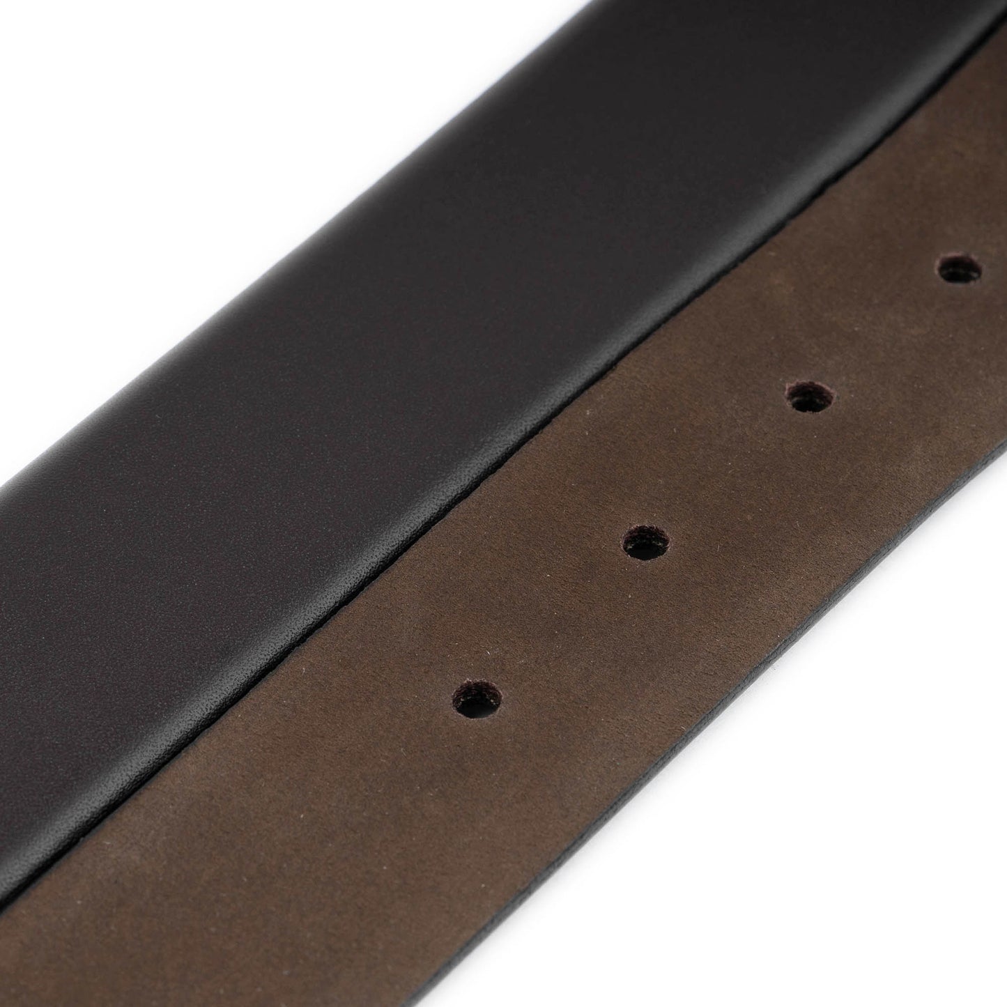 Top Quality Dark Brown Mens Leather Dress Belt 3.5 cm